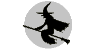 Gif strega divertente di Halloween