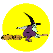 Gif strega divertente di Halloween