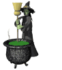 Gif strega divertente di Halloween